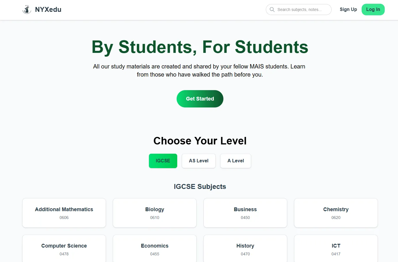 Student Notes Platform
